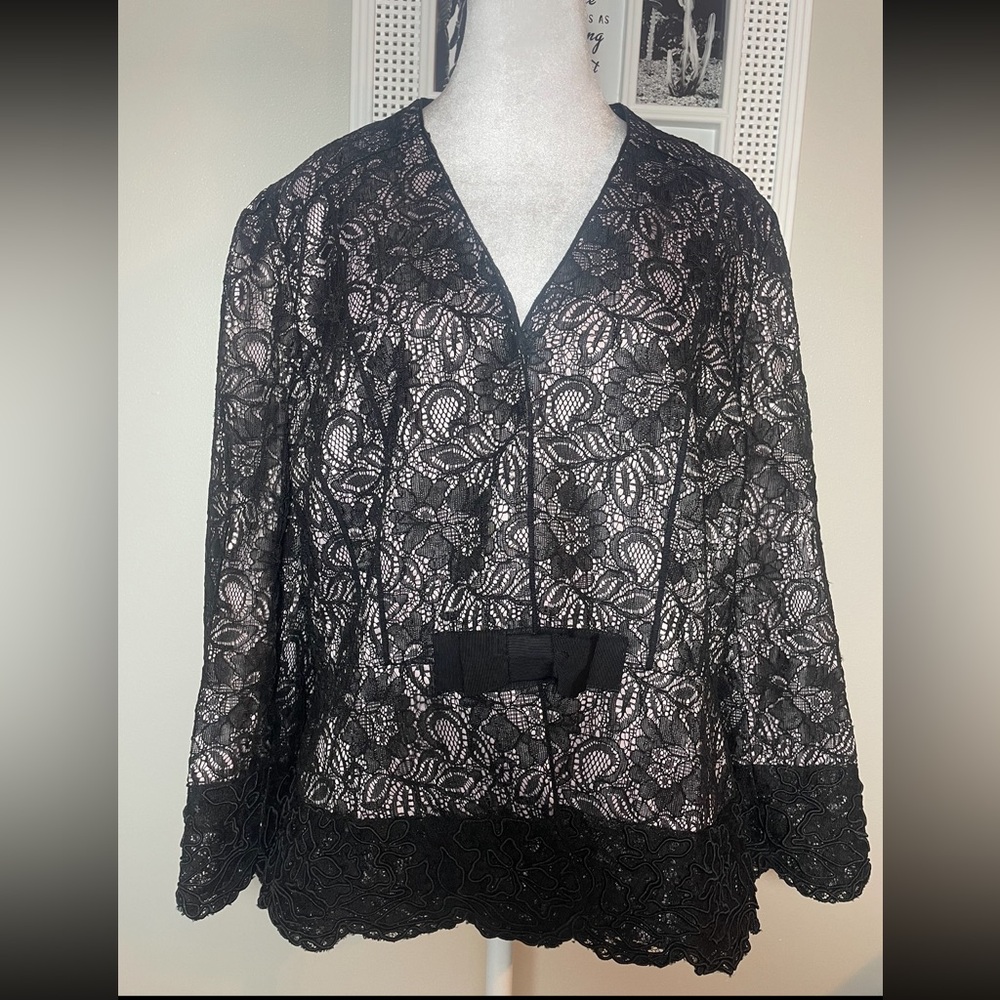 Tahari Arthur S. Levine LUXE Lace Women’s Blazer Size 16